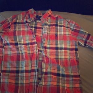 Polo plaid button up Youth XL - never worn